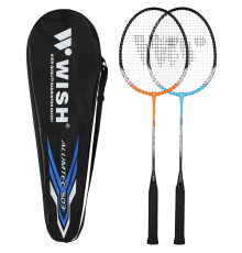 Ракетки для бадмінтону WISH ALUMTEC 505K 85 мм, блакитно-оранжеві
