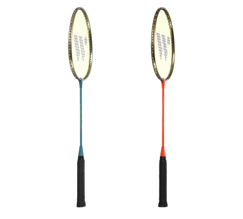 Ракетки для бадмінтону WISH ALUMTEC 550K 72 мм, блакитно-орнажеві