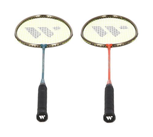 Ракетки для бадмінтону WISH ALUMTEC 550K 72 мм, блакитно-орнажеві