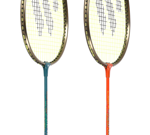 Ракетки для бадмінтону WISH ALUMTEC 550K 72 мм, блакитно-орнажеві