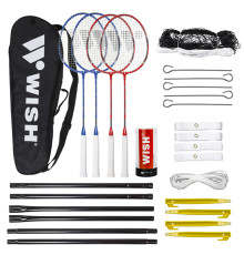 Набір для бадмінтону WISH ALUMTEC 5566, червоно-синій