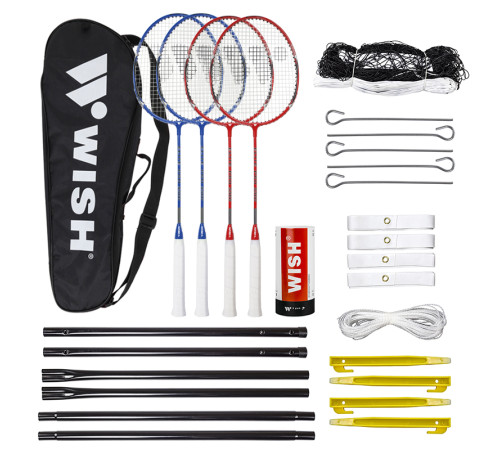 Набір для бадмінтону WISH ALUMTEC 5566, червоно-синій