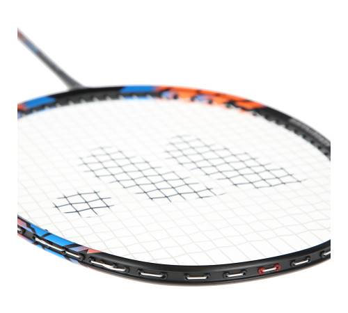 Ракетка для бадмінтону WISH CARBON PRO 67, чорно-оранжева