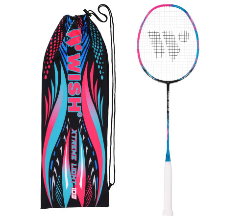 Ракетка для бадмінтону WISH EXTREME LIGHT 103, рожево-блакитна
