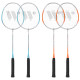 Ракетки для бадмінтону WISH STEELTEC 416, блакитно-оранжеві