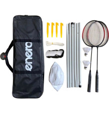 Набір для бадмінтону та волейболу Enero 6-в-1, чорно-червоний
