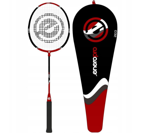 Ракетка для бадмінтону ENERO PRO 32, чорно-червона
