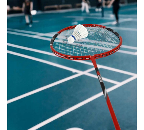 Ракетка для бадмінтону ENERO PRO 32, чорно-червона