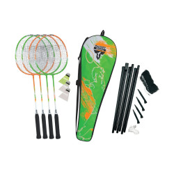 Набір для бадмінтону Talbot Badminton Set, 4 ракетки, зелено-оранжевий