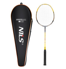 Ракетка для бадмінтону NILS NR419 CARBON, жовто-червона
