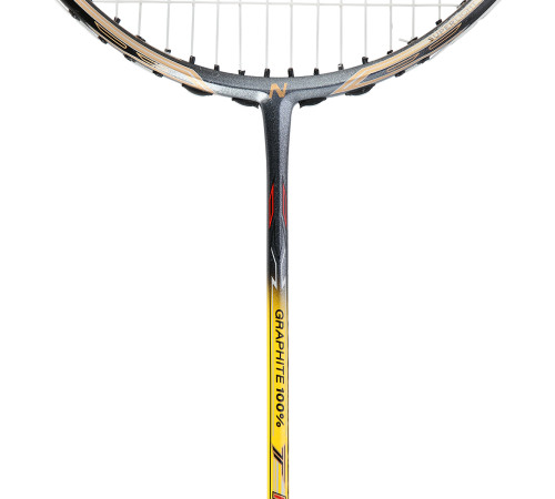 Ракетка для бадмінтону NILS NR419 CARBON, жовто-червона