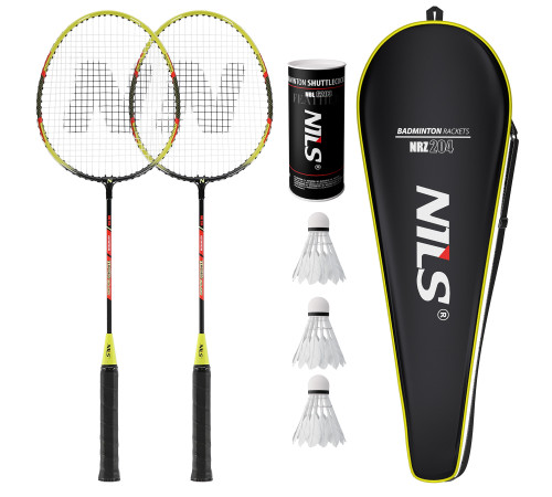 Набір для бадмінтону NILS NRZ204-1 ALUMINUM, чорно-зелений