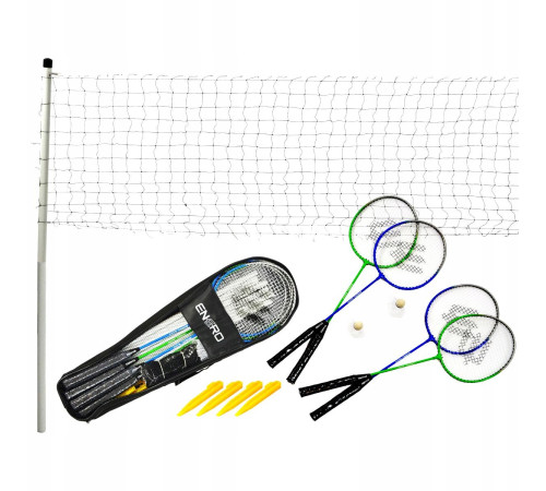 Набір для бадмінтону ENERO 500, синьо-зелений