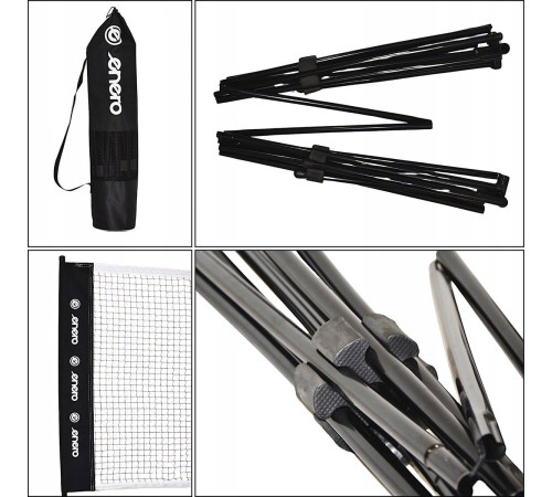 Сітка для бадмінтону ENERO 500 х 150 см, чорна