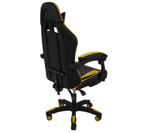 Ігрове крісло Bonro B-810 TPF чорно-жовте + підставка для ніг