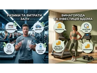 Домашній фітнес проти залу: рахуємо економіку та реальну вигоду за 1 рік