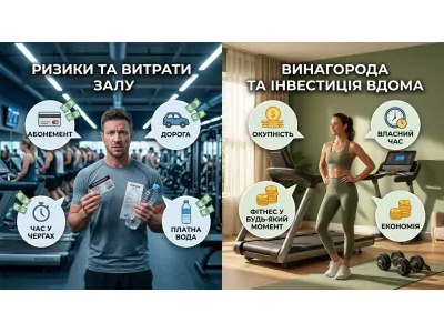 Домашній фітнес проти залу: рахуємо економіку та реальну вигоду за 1 рік