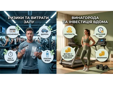 Домашній фітнес проти залу: рахуємо економіку та реальну вигоду за 1 рік